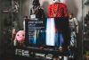 smart TV displaying Spotify music video living room