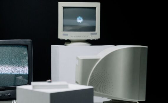old computer monitor converted to smart TV streaming device